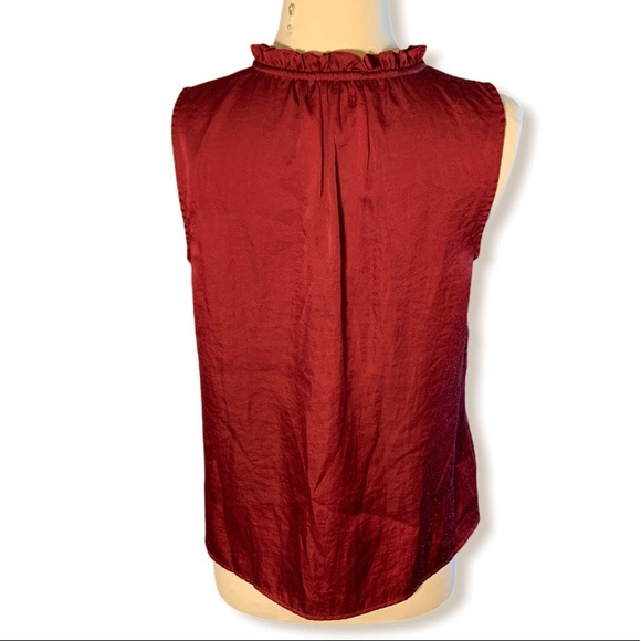 LOFT Shell with Ruffled Neckline, M - Picture 2 of 9